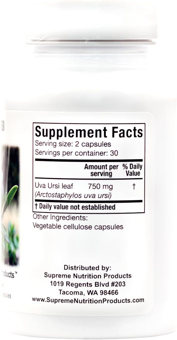 Supreme Nutrition Uva Ursi – 60 Pure Bearberry Vegetarian Capsules - görsel 3