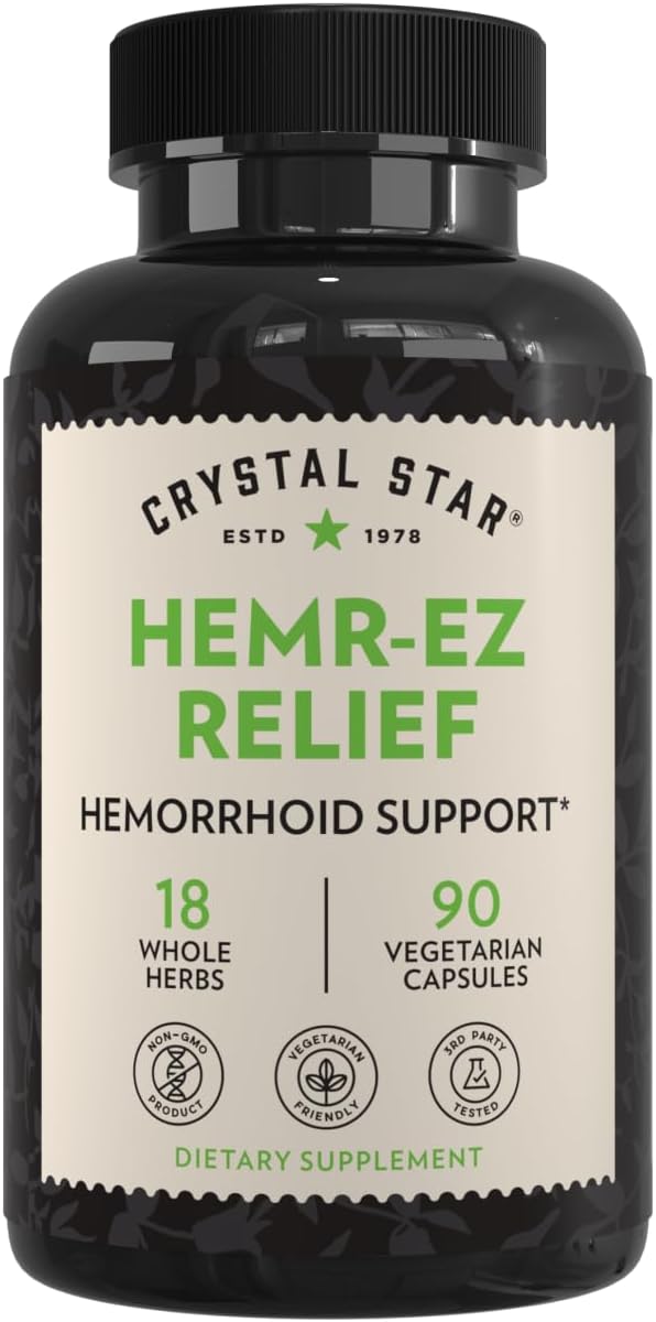 Crystal Star Hemr-Ez Relief - 90 Vegetarian Capsules - görsel 1