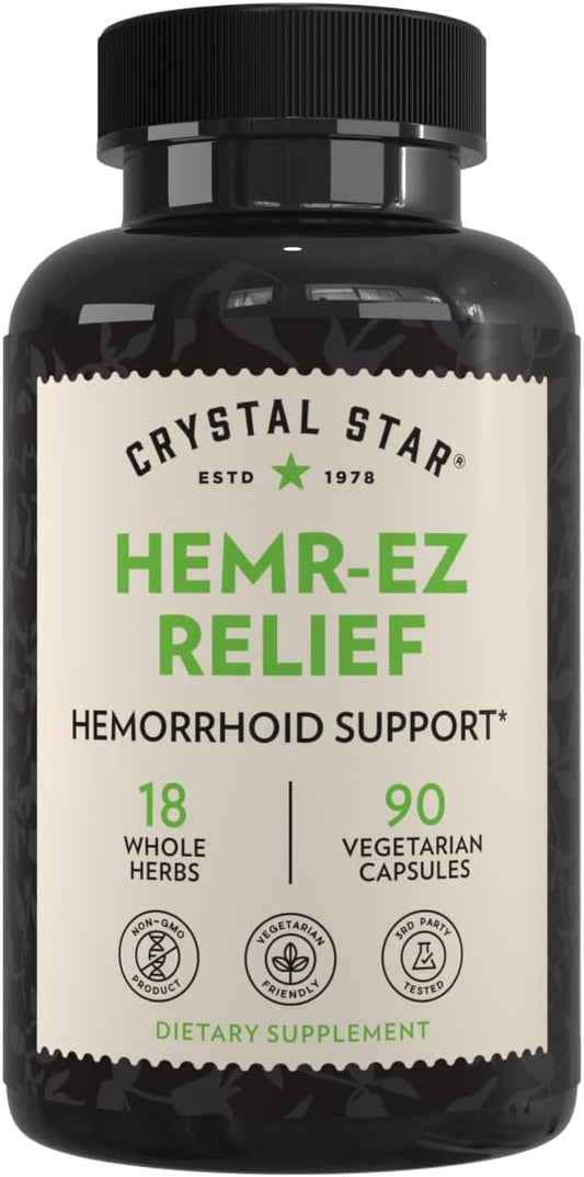 Crystal Star Hemr-Ez Relief - 90 Vegetarian Capsules