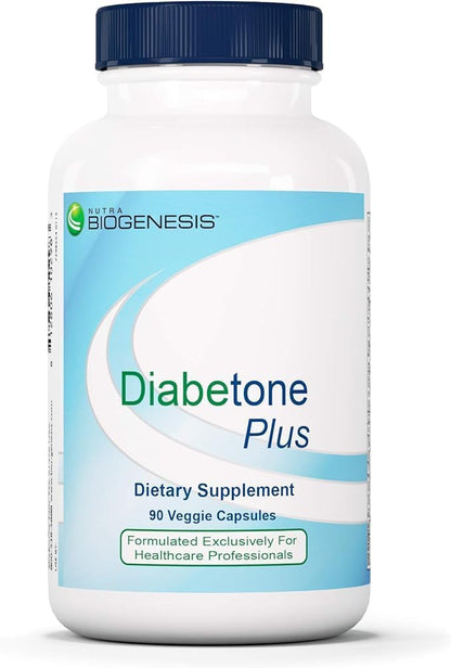 Nutra BioGenesis Diabetone Plus: Metabolic Support Supplement with Cinnamon, Gymnema and Bitter Melon - 90 Capsules