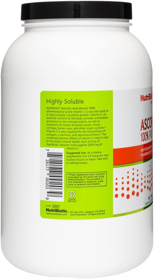 NutriBiotic Ascorbic Acid Vitamin C Powder, 5 lb - görsel 2