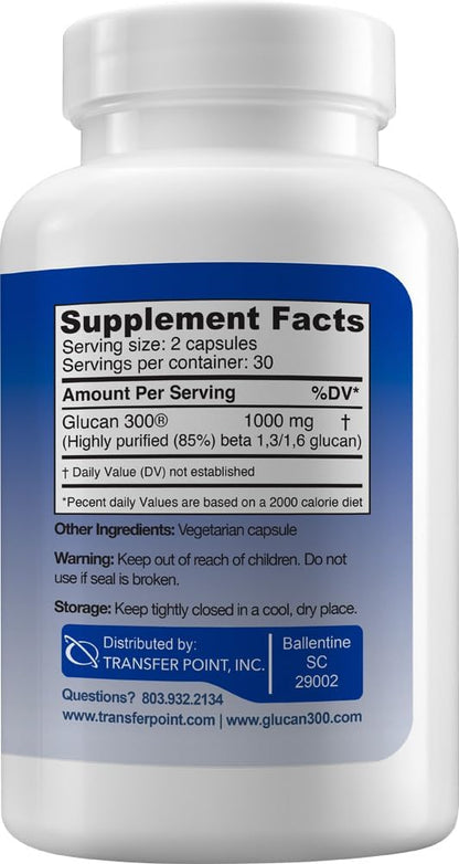 Transfer Point Beta 1,3D Glucan 500 mg, 60 Capsules