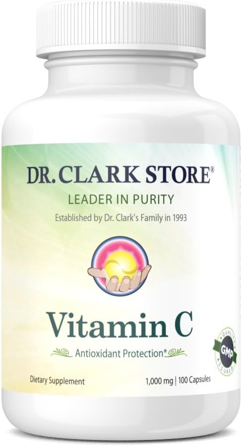Dr Clark Store Vitamin C Supplement 1000mg, 100 Gelatin Capsules (100-Day Supply) - görsel 1