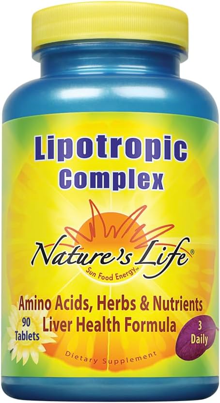 Nature's Life Lipotropic Complex - Comprehensive Liver Support with Choline & Inositol - 90 Vegetarian Tablets - görsel 1