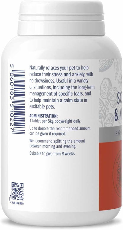 Dorwest Herbs Scullcap and Valerian Tablets for Dogs and Cats – 500 Tablets
