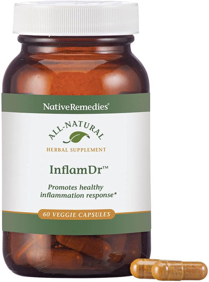 Native Remedies Inflam Dr. – All Natural Herbal Supplement for Healthy Inflammation Response (60 Veg Capsules)