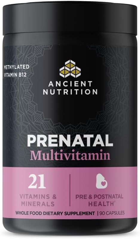 Ancient Nutrition Prenatal Multivitamin, 90 Capsules - görsel 1