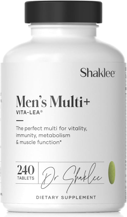 Shaklee Vita-Lea® Men High Potency Multivitamin and Multimineral - With Vitamin C, D, and E for Healthy Bones, Immune Support, and Cell Protection - 240 Tablets