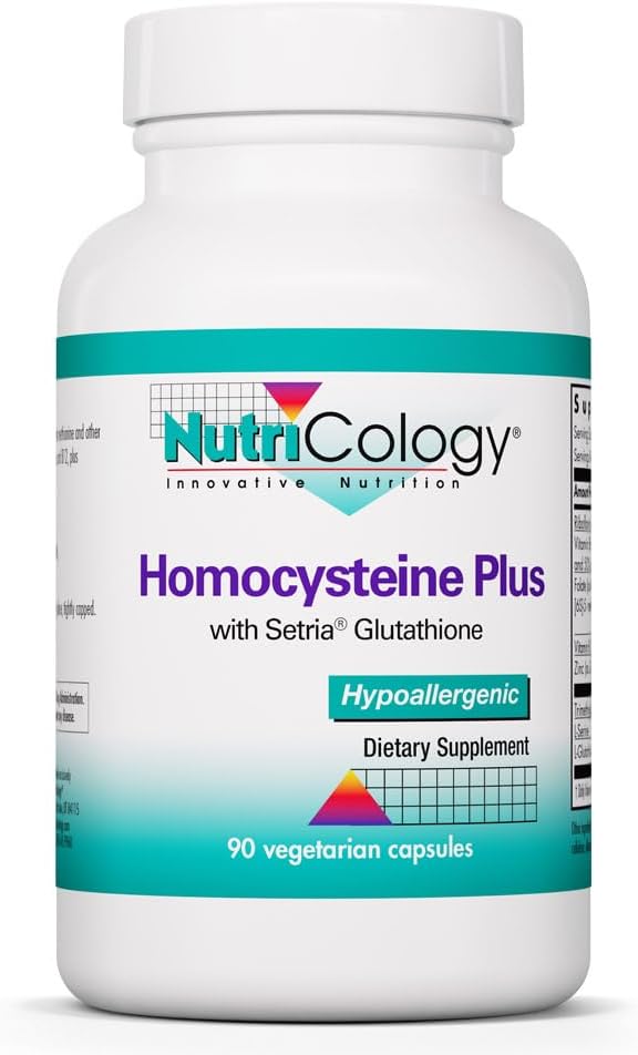 Nutricology Homocysteine Plus - Homocysteine Metabolism Support with Active B Vitamins, TMG & Zinc - 90 Vegetarian Capsules - görsel 1