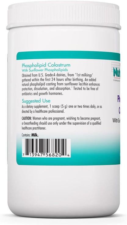 Allergy Research Group NutriCology Phospholipid Colostrum Powder – Bovine Colostrum Supplement – Immune and Gut Health Support – Hypoallergenic – 60 Servings