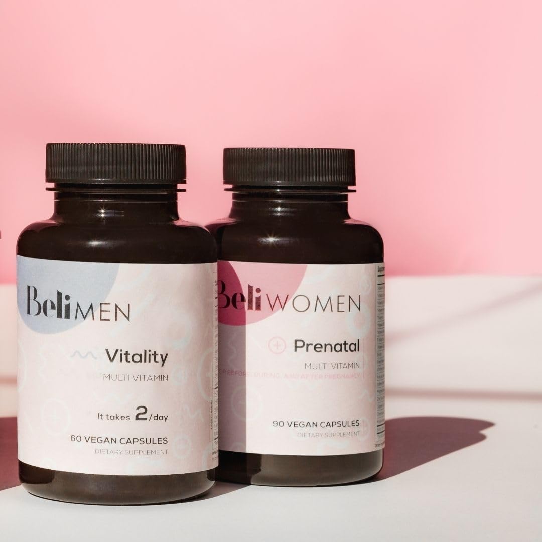 Beli Bundle for Couples - Prenatal Multivitamin Preconception Fertility Support, Enhanced Sperm Health and Count for Men, Supports Egg Quality and Fertility for Women, 150 Capsules 30-Day Supply - görsel 1