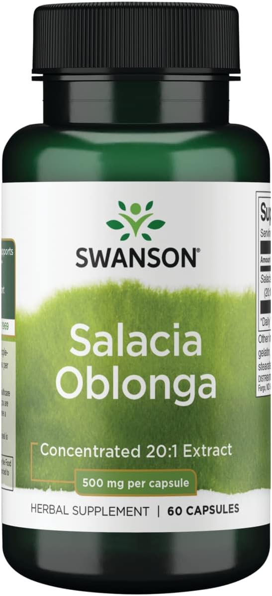 Swanson Salacia Oblonga 20:1 Extract 500mg, 60 Capsules - görsel 1