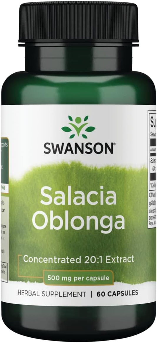 Swanson Salacia Oblonga 20:1 Extract 500mg, 60 Capsules