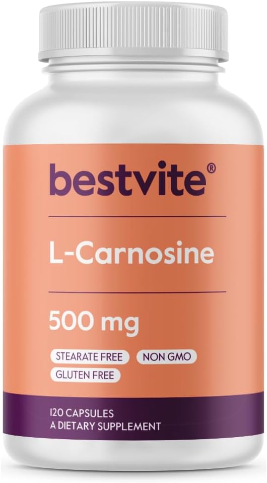 BESTVITE L-Carnosine 500mg (120 Capsules) – Those interested in healthy ageing and longevity – Image 1