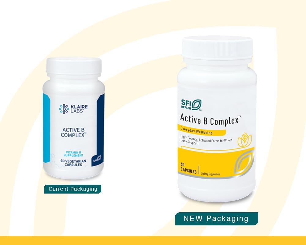 SFI Health Active B Complex - Methylated Vitamin B Complex with Methyl Folate, B12, B6 - 60 Capsules - görsel 2