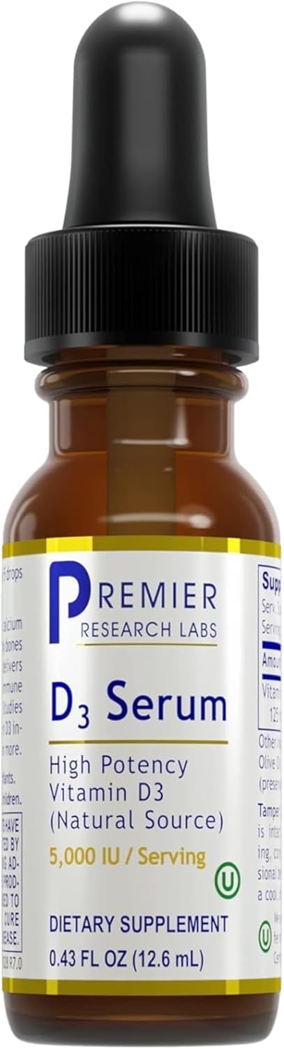 Premier Research Labs Vitamin D3 Serum - Liquid Vitamin D Drops 5000 IU - görsel 1