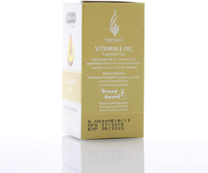Hemani Vitamin E Oil 30ml - 100% Pure Natural Tocopherol | Antioxidant Skin & Hair Oil