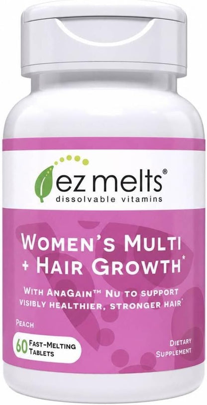 EZ Melts Multivitamin + Iron - Daily Multivitamin for Women and Men - Tropical Cherry - 60 Dissolvable Tablets