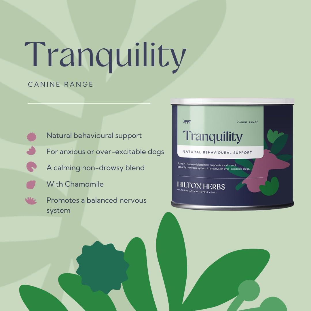 Hilton Herbs Canine Tranquillity Supplement for Anxiety, Nerves, and Stress in Dogs, 125 g Tub - görsel 5