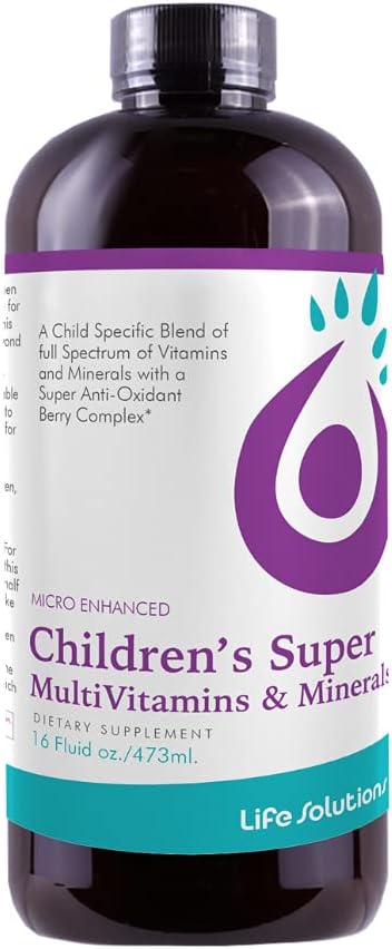 Life Solutions Children's Vitamins Multivitamin - Liquid Vitamin & Minerals - Complete Children Vitamins - Essential Liquid Minerals for Kids 16 fl oz - görsel 1