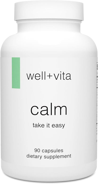 Well+vita Calm Supplement for Relaxation, Sleep and Daytime Calm