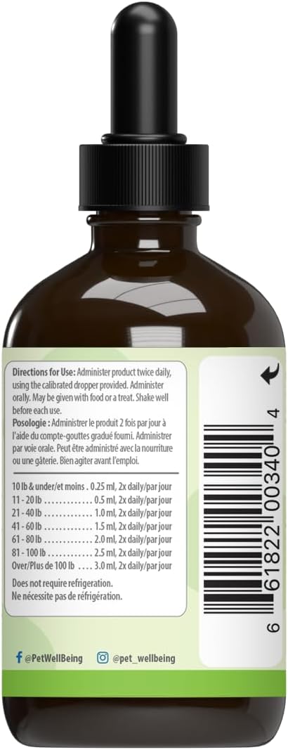 Pet Wellbeing Adrenal Harmony Gold for Dogs - Adrenal Support with Ashwagandha and Bacopa - 120 ml Liquid - görsel 3