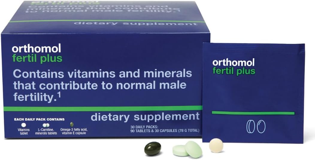 Orthomol Fertil Plus 30 – Male Prenatal Supplement with Selenium & L-Carnitine (30-Day Supply) - görsel 1