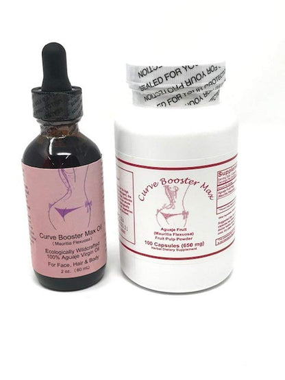 Curve Booster Max Aguaje Capsules and Oil Kit – Natural Curve Support: The capsules provide internal support, – Image 1