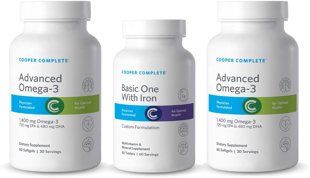 Cooper Complete Basic One Multivitamin with Iron + Omega-3, 60 Day Supply - görsel 1