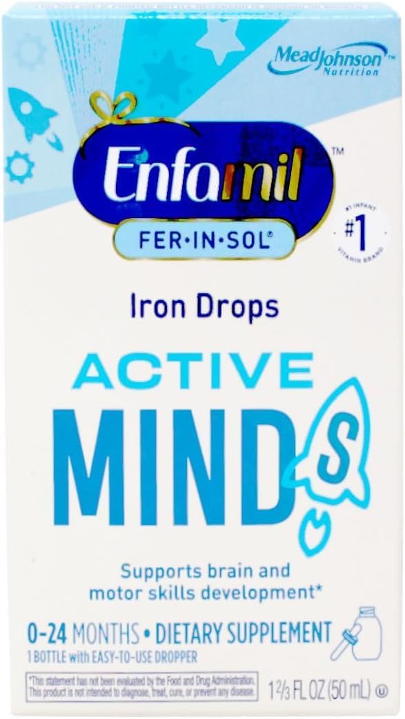 Enfamil Fer-in-Sol Iron Supplement Drops, for Infants and Toddlers - 50 mL - görsel 1