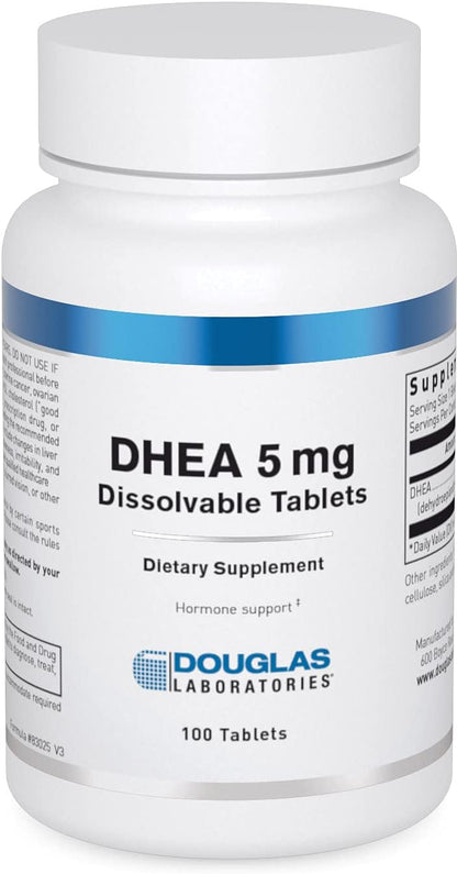 Douglas Laboratories DHEA 5 mg Orodispersible Tablets – Non-GM – 100 Tablets