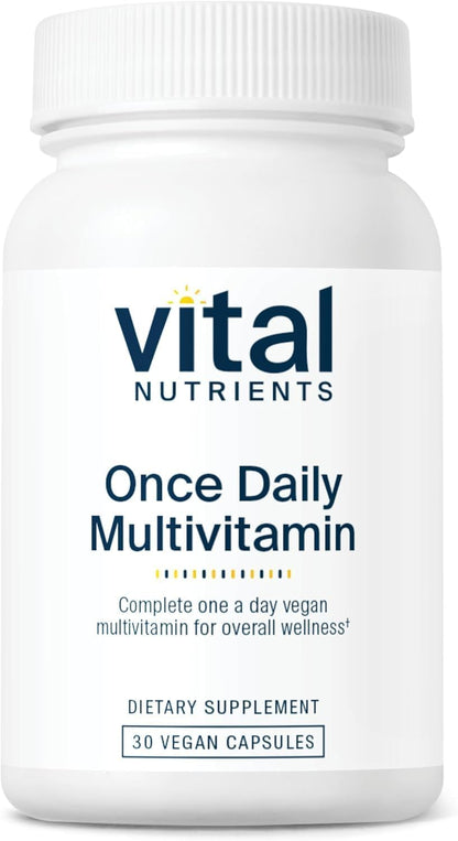 Vital Nutrients Once Daily Multivitamin – Vegan Multivitamin for Women & Men – 60 Capsules