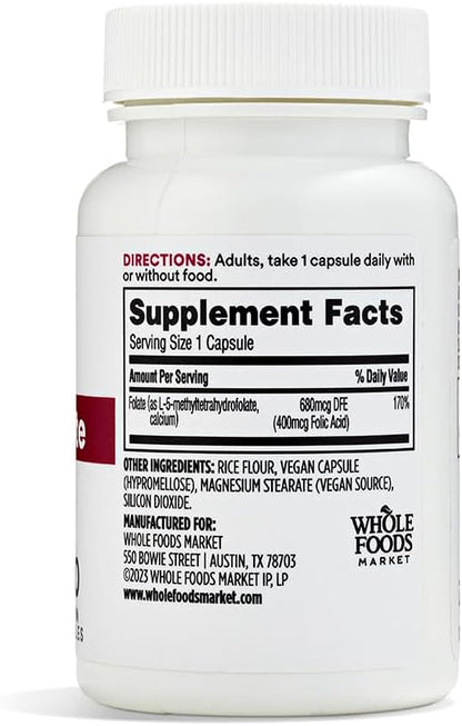 365 by Whole Foods Market, Methyl Folate, 100 Capsules