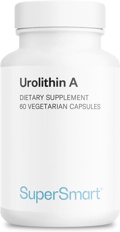 Supersmart Urolithin A - Postbiotic Supplement from Pomegranate Extract | Non-GM & Gluten-free - 60 Vegetarian Capsules