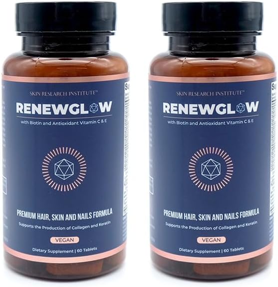 SRILabs Renewglow Biotin 5000mcg Hair Growth Supplement for Women 40 Plus - Gotu Kola, Vitamin E, C & Zinc for Healthy Hair, Skin and Nails – with 27 Beauty-Enhancing Nutrients - görsel 2