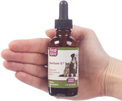 PetAlive EaseSure-S Nervous System Support for Dogs and Cats - Herbal Drops, 118 ml (Pack of 2)
