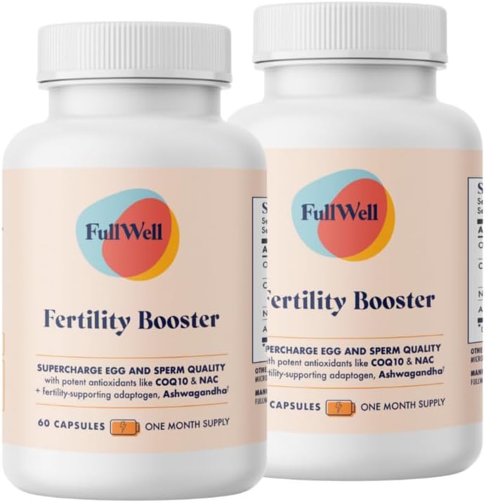 FullWell Fertility Booster - Conception Support for Men & Women - Supports Egg & Sperm Quality - Reproductive Health - CoQ10, Ashwagandha, NAC & ALA - 60 Capsules, 2 Pack (60 Servings) - görsel 1