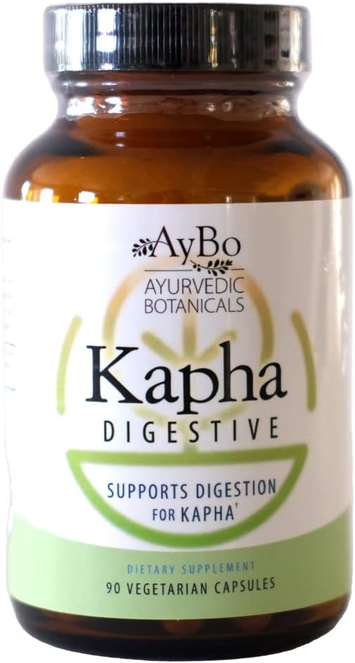 AyBo Kapha Digestive Supplement – Ayurvedic Digestive Health Capsules, 90 Count - görsel 1