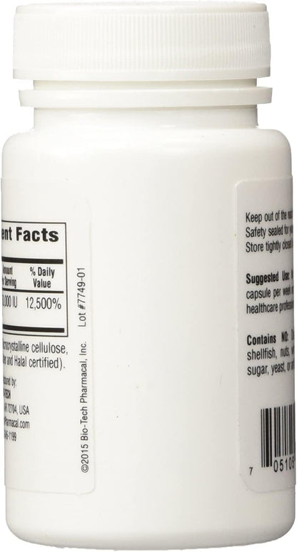 D3-50 50,000iu – Bio-Tech Pharmacal – 100 Capsules – Pack of 2
