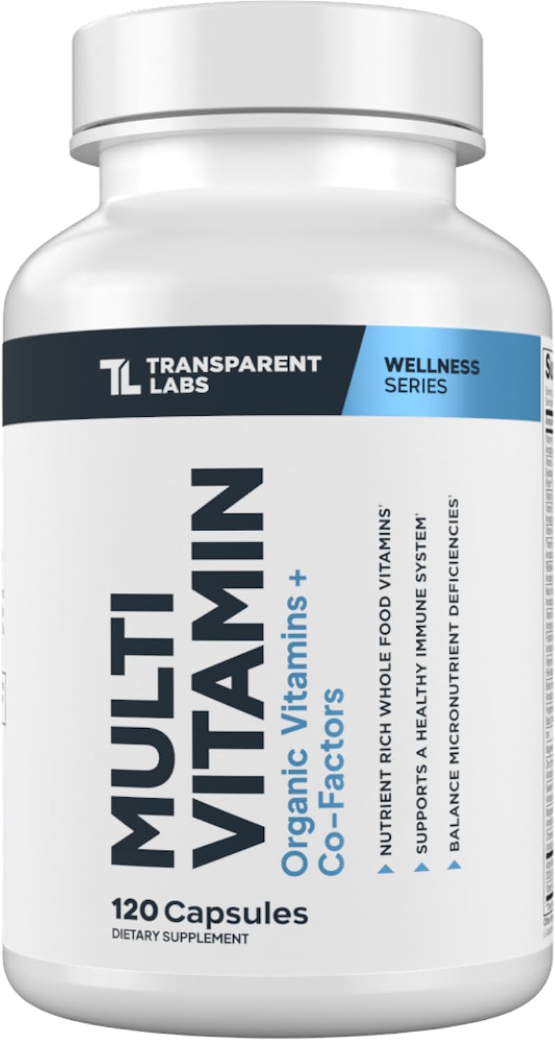 Transparent Labs Daily Multivitamin for Women – Whole-Food-Based, Vegan, Organic – 120 Capsules - görsel 1
