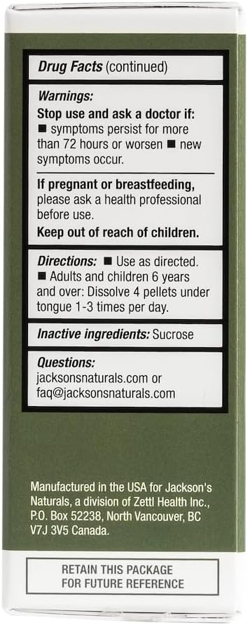 Jackson's 12-in-1 Cell Salt Combo 6X – 500 Pellets (125 Doses) – Vegan, Lactose-Free, Manufactured in the USA