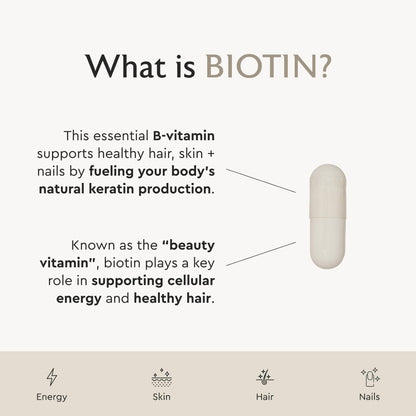 Alaya Biotin 10,000 mcg – Healthy Hair, Skin & Nails Food Supplement, Vegan, Non-GMO, 90 Capsules