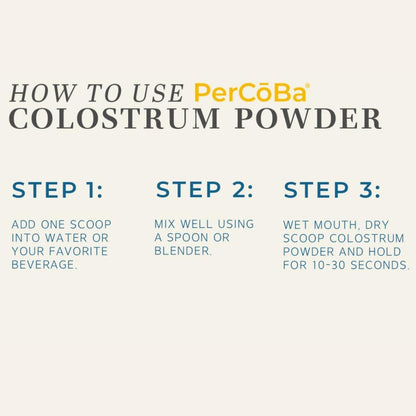 PERCOBA Bovine Colostrum Powder – Unflavoured, 3g per Serving, 83 Servings for Gut Health, Immunity and Muscle Recovery