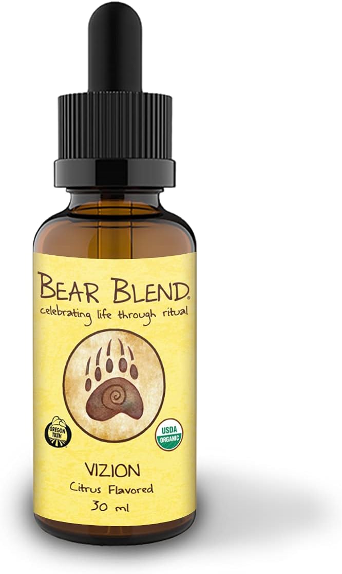 Bear Blend Liquid Herbz — Vizion — Citrus Flavour — Herbal Elixir — Organic Herbal Supplement — 30 ml - görsel 1