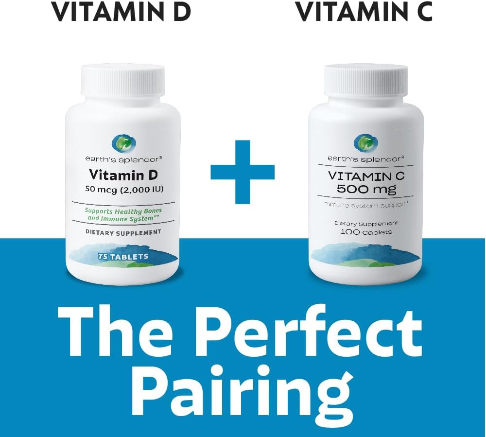 Earth's Splendor Vitamin D 2,000 IU – Immune Support and Bone Health – 75 Tablets - görsel 5