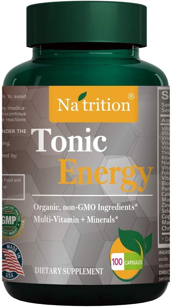 Na'trition Tonic Energy Multivitamin Capsules - 100 Vegetable Capsules - görsel 1