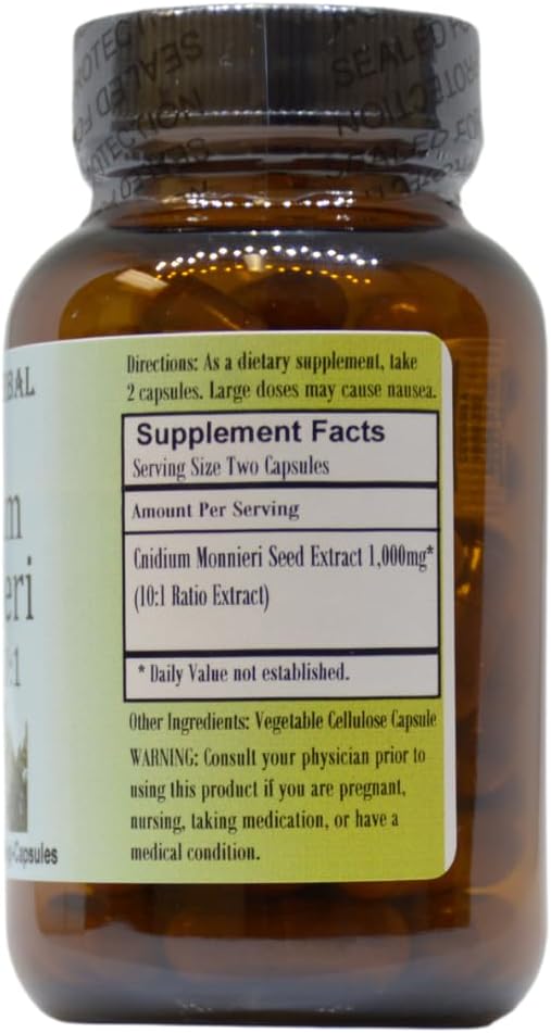 Barlowe's Herbal Elixirs Cnidium Monnieri Supplement | 50:1 Extract | 500mg Per Capsule | 60 Vegan Capsules | Stearate-Free, Gluten-Free, Pure Formula in Glass Bottles - görsel 2