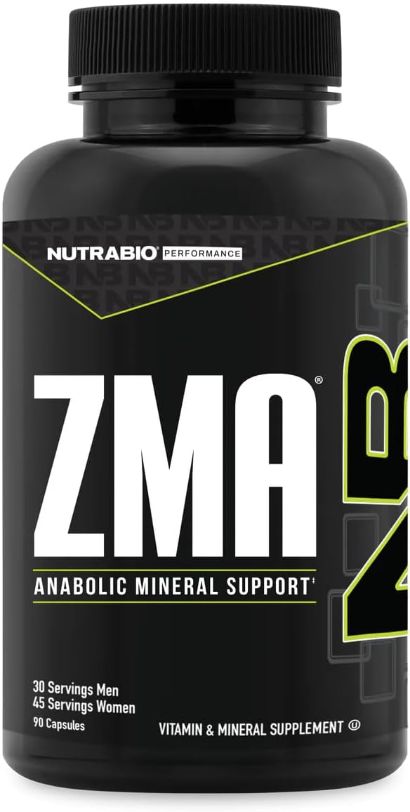 NutraBio ZMA - Zinc Magnesium Supplement with Vitamin B6 (180 Capsules) - görsel 10