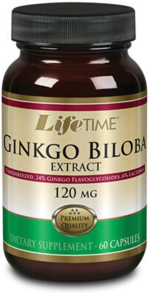 LIFETIME Ginkgo Biloba Extract, 120 mg, 60 Capsules - görsel 1