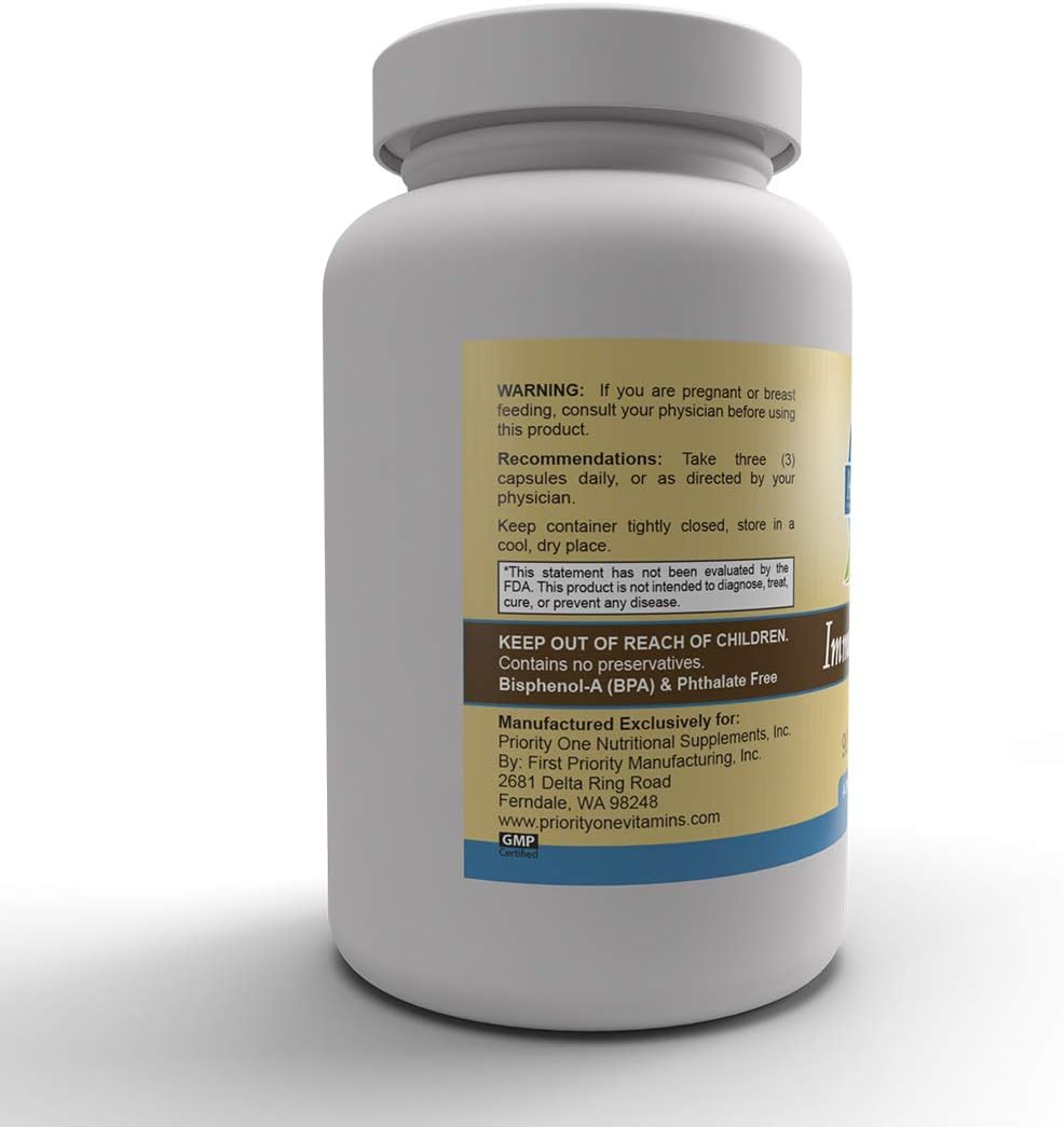 Priority One Vitamins Immuno Caps 90 Capsules - görsel 5